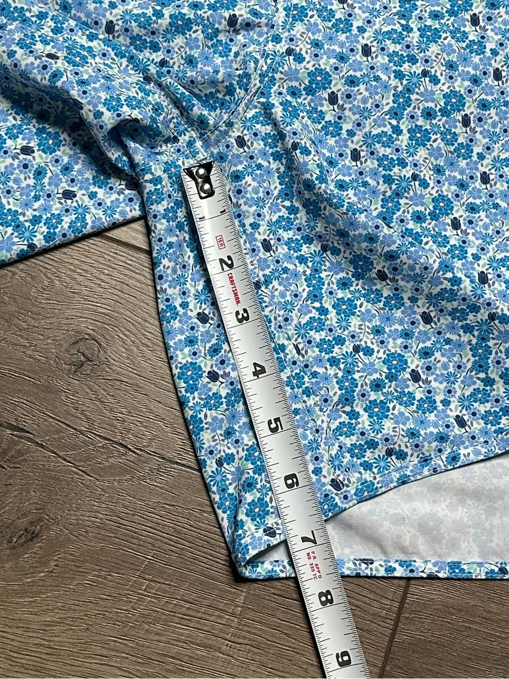 Johnnie-O 7" Hummell Lined Stretch Swim Trunks Surf Shorts Blue Floral Size XL - Picture 13 of 14